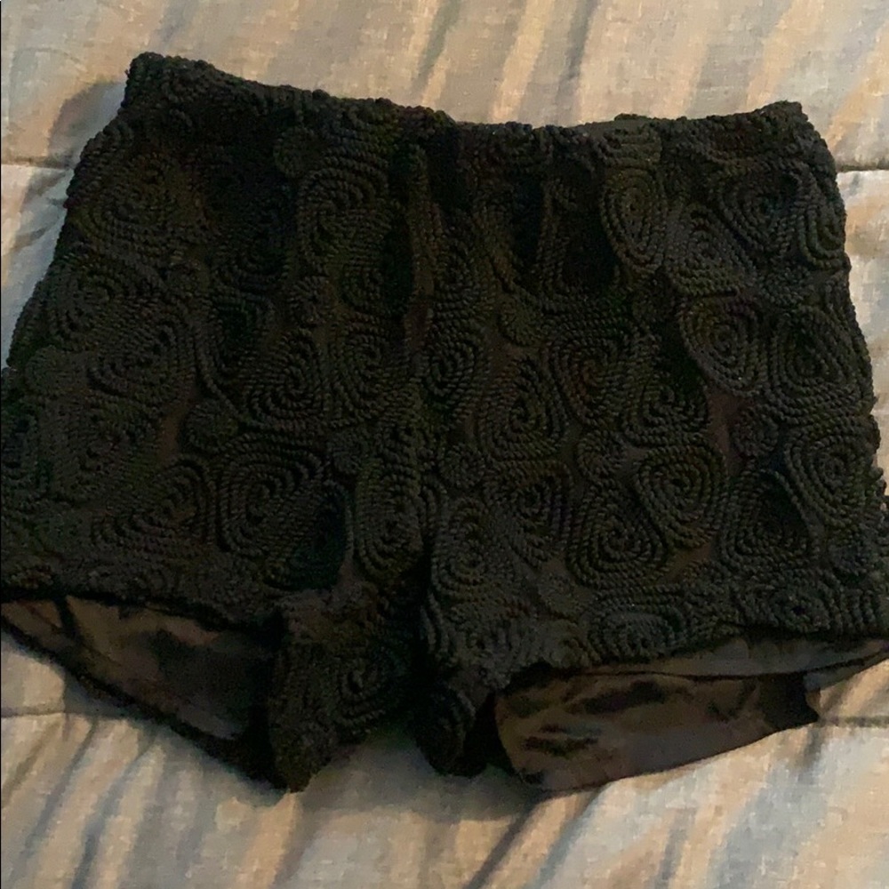 Black texture shorts